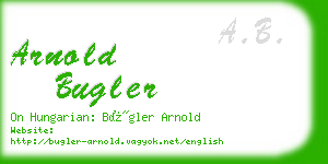 arnold bugler business card